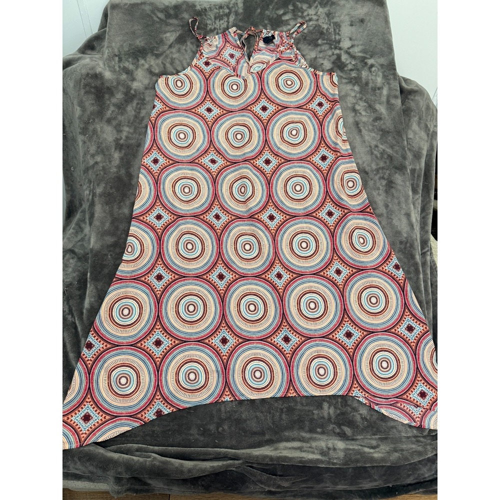 Gap‎ Y2K Womens Midi Slip Dress L Shark bite hem Beach Vacation Swim
